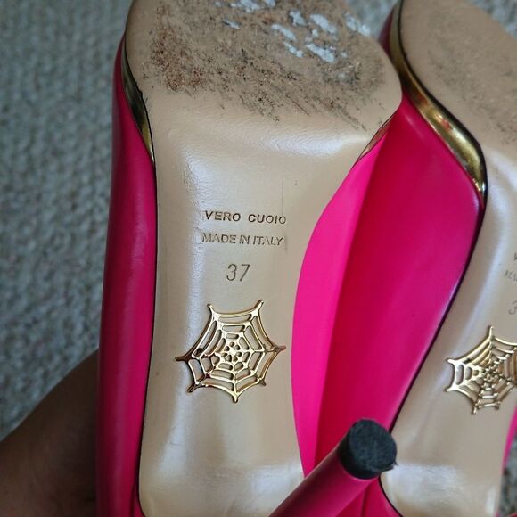 CHARLOTTE OLYMPIA Fuchsia Pumps size 36.5 - Picture 13 of 16